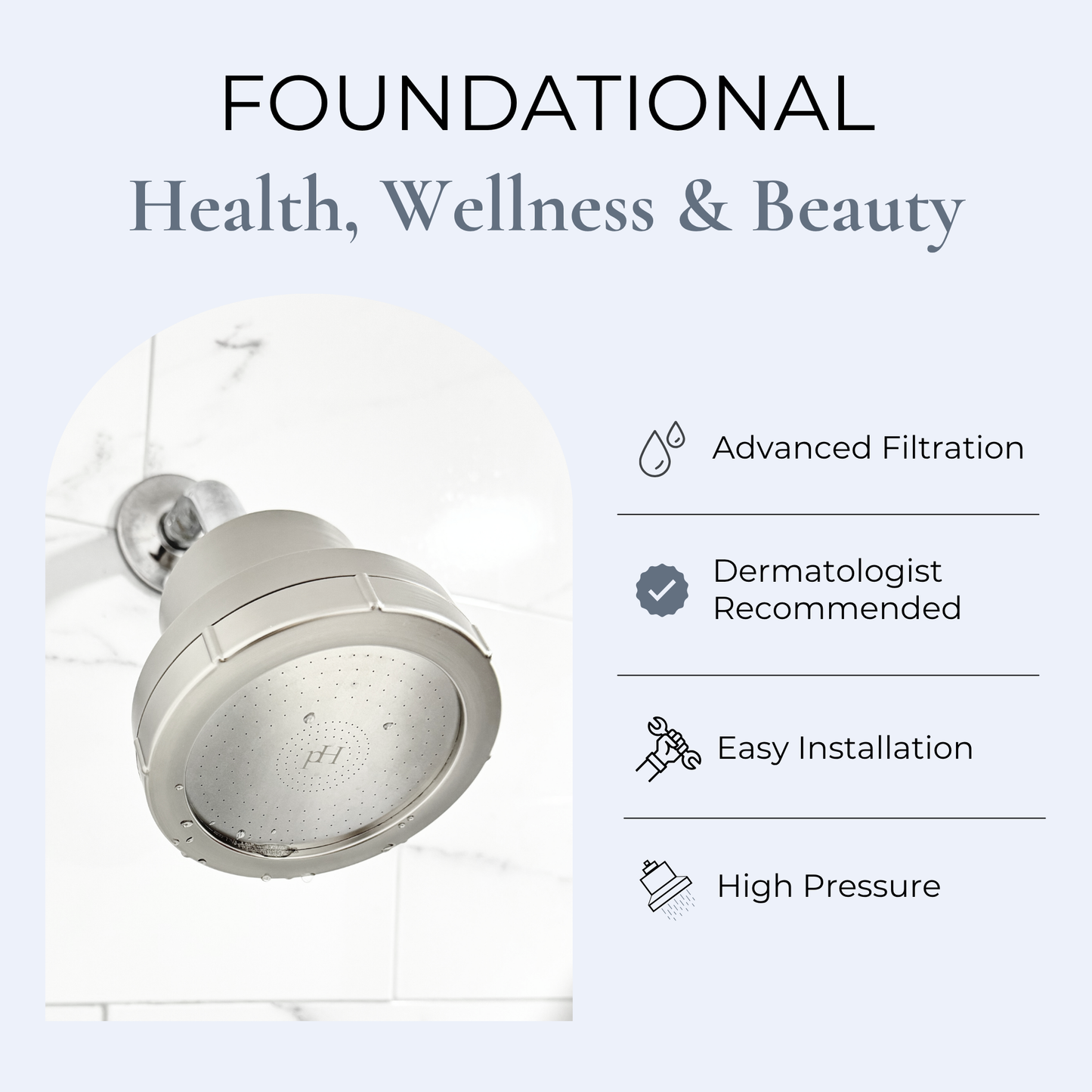 Puriphied Filtered Showerhead - Advanced Filtration Series