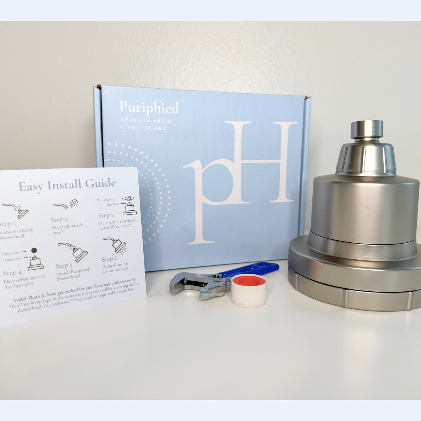 Puriphied Filtered Showerhead - Advanced Filtration Series